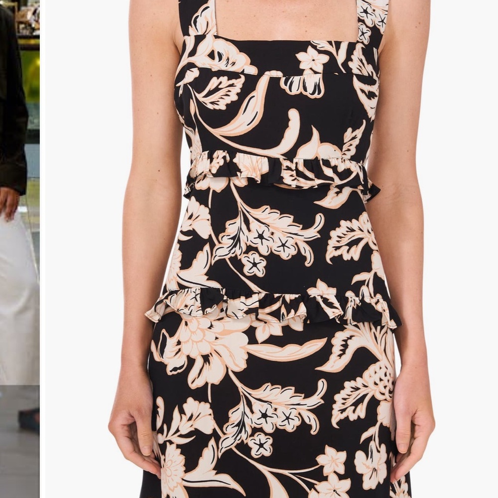 CeCe Black and Cream Sleeveless Maxi Sundress